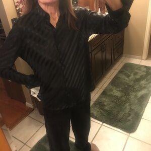 Dressy Silky Black Blouse